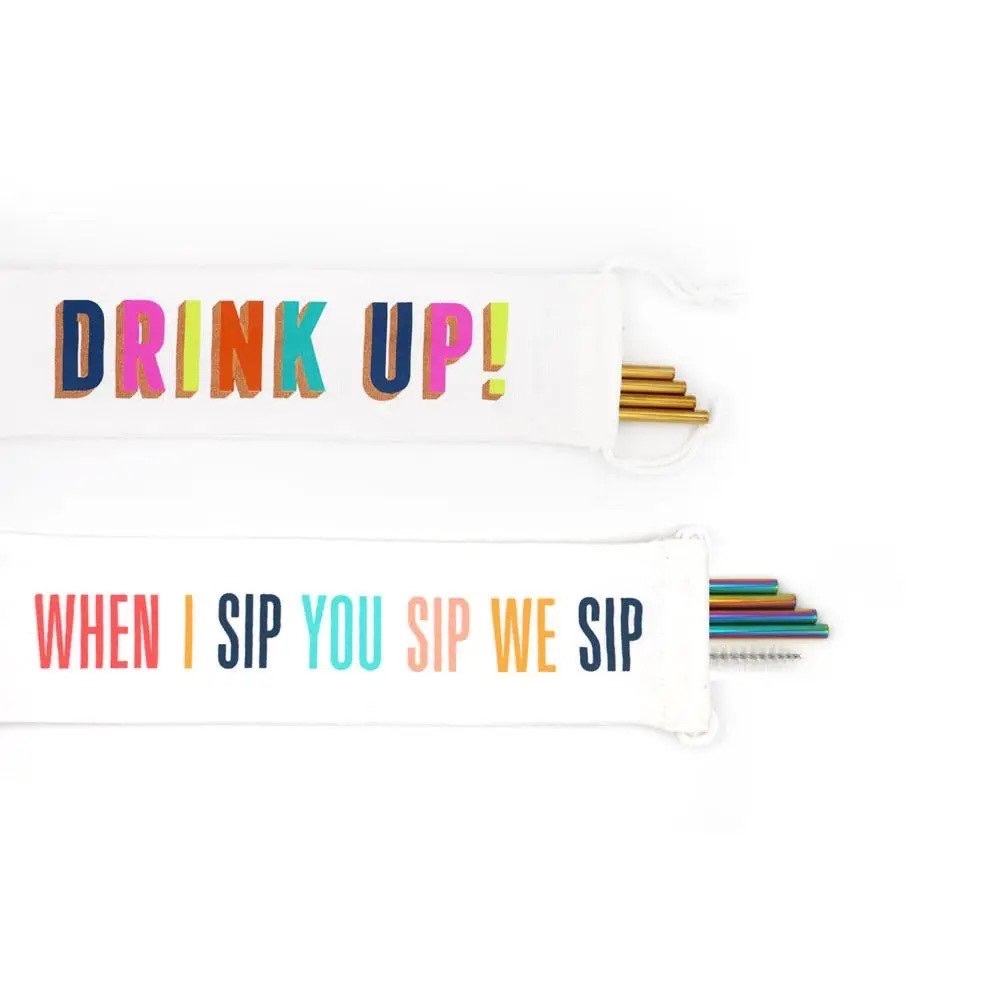 NEW - STAINLESS STEEL STRAW SETS